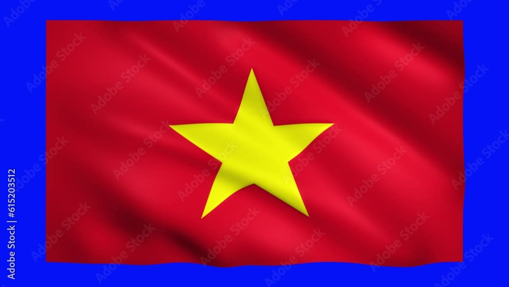 Vietnam flag on green screen for chroma key Vietnam flag on green screen for chroma key