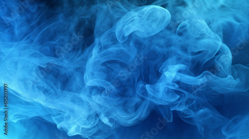 blue smoke on black HD 8K wallpaper Stock Photographic Image