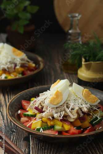 A traditional Bulgarien salad dish - Ovcharska salad