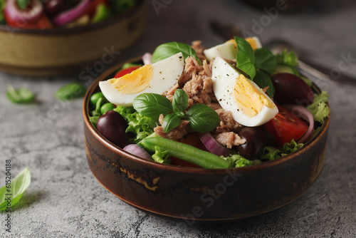 Nicoise salad - traditional French dish photo