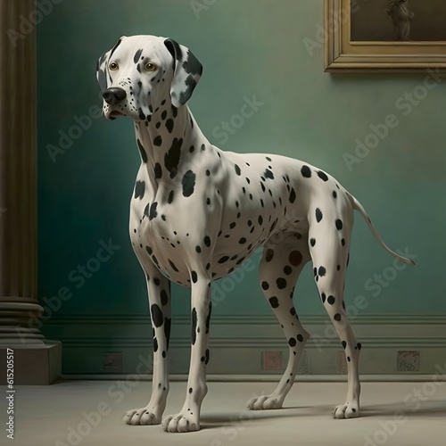 graphic illustration of an elegant Dalmatian dog