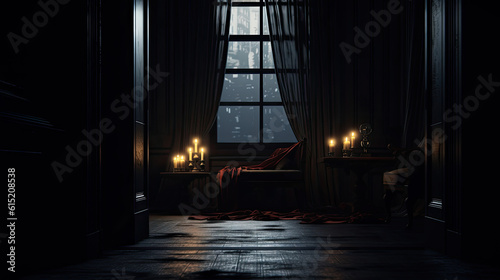 A dark room