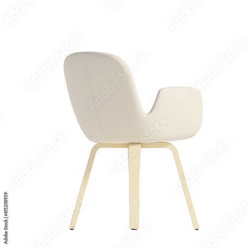 3d rendering of a chair on white background