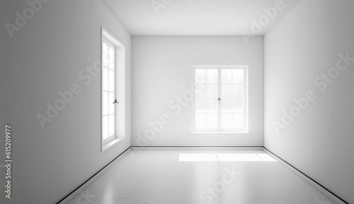 Empty room in a bright clean interior