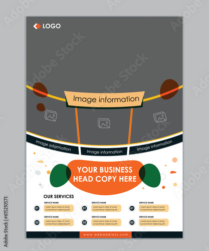 A4 responsive infographic flyer template design for high-quality business engagements