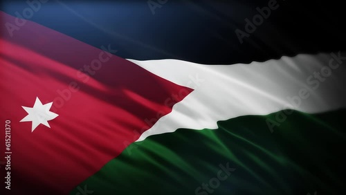 Flag of Jordan, full screen, high resolution, 4K Hashemite Kingdom of Jordan Flag photo