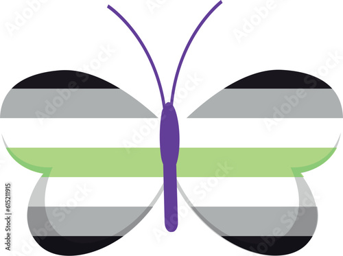 Butterfly agender flag color.