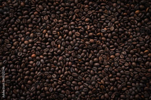 Coffee beans top view  High quality coffee beans background for coffee advertising poster
