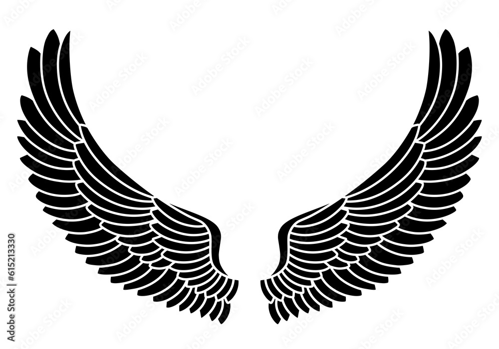 vector angel wings tribal tattoo vector angel wings tribal tattoo