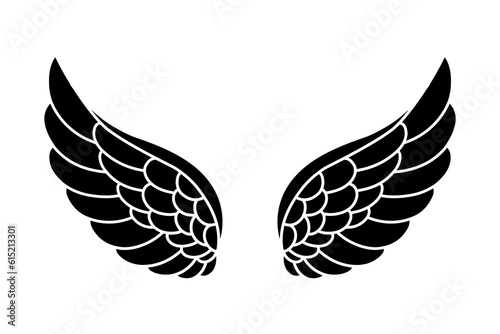 vector angel wings tribal tattoo