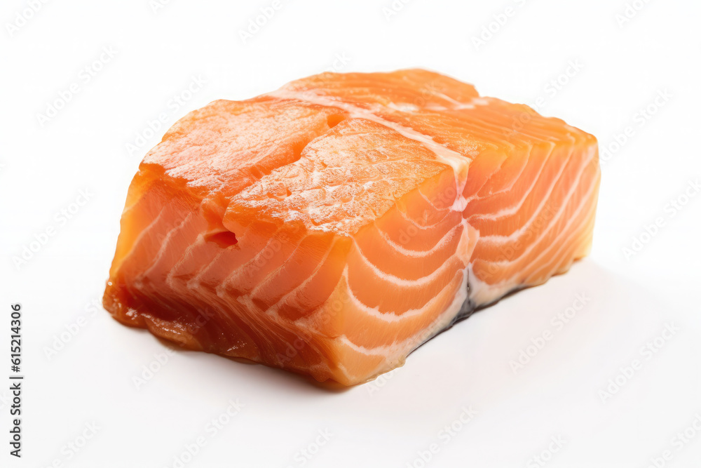 Raw steak salmon isolated on white background Raw steak salmon isolated on white background