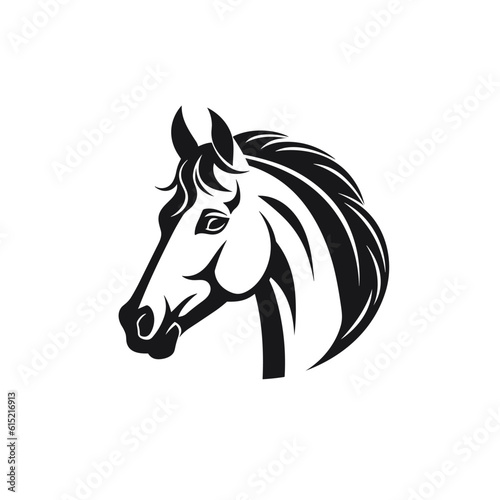 Horse logo, horse icon, horse head, vector