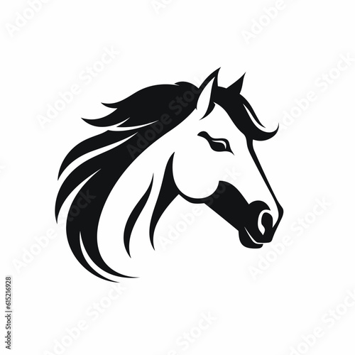 Horse logo, horse icon, horse head, vector