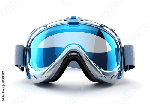 Ski glasses isolated on white background created with Generative AI technology
