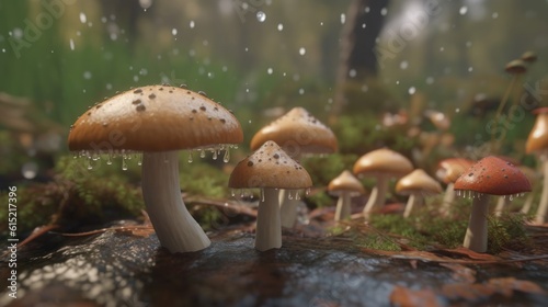 The emergence of various mushrooms and fungi after a rain © Denis Bayrak