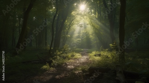 The forest echoing with the song of a nightingale