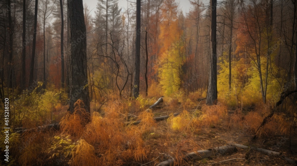 A forest recovering after a devastating insect infestation