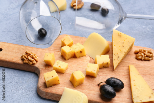 Gourmet cheese board with a...