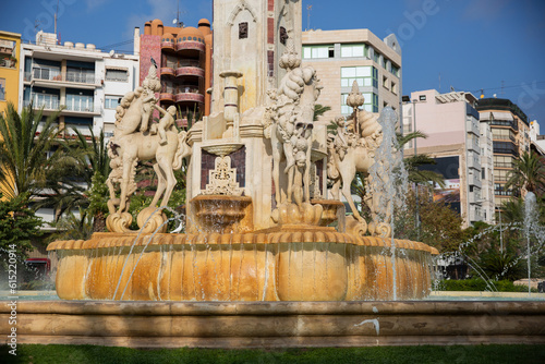 Fountain in the city of Alicante, Costa Blanca, Spain