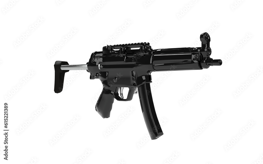 submachine gun isolated on white submachine gun isolated on white