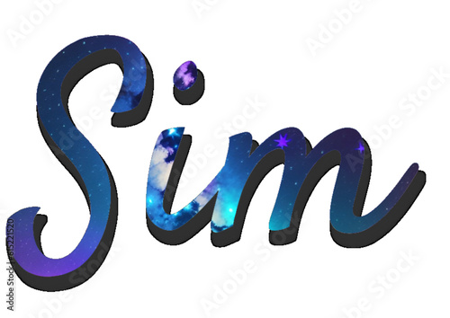 Sim - yes in portuguese - ideal for websites, emails, presentations, advertising, labels, stickers, postcards, 