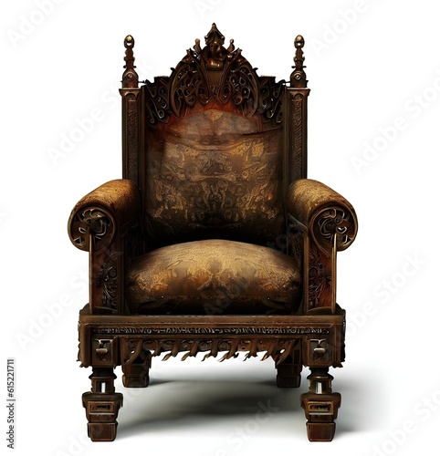 antique armchair isolated on white