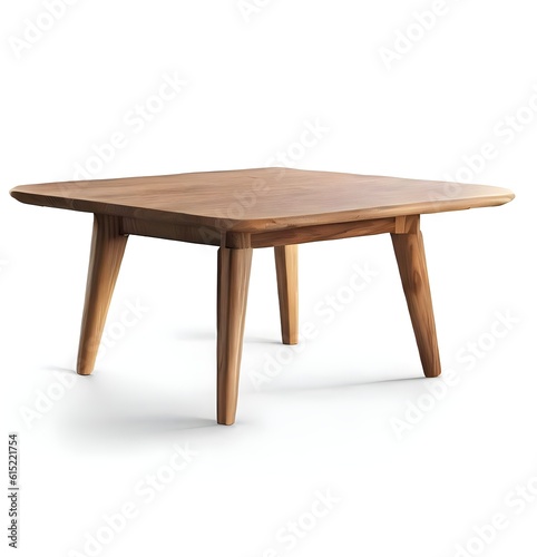 wooden table isolated on white