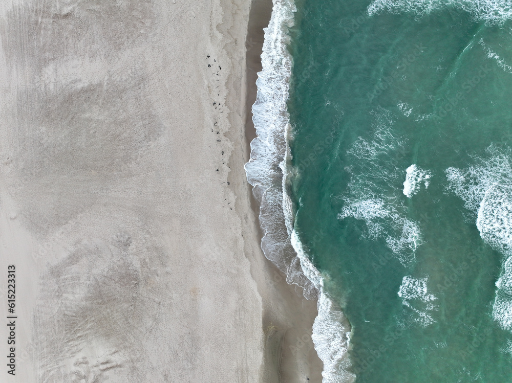 Die Küste der Nordsee von Dänemark von oben Die Küste der Nordsee von Dänemark von oben