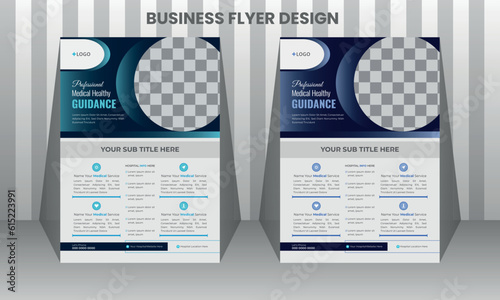 Modern Medical Flyer Template Design, Medical cover a4 template design, Healthcare brochure design, flyer, leaflets decoration for printing vector illustration. 
