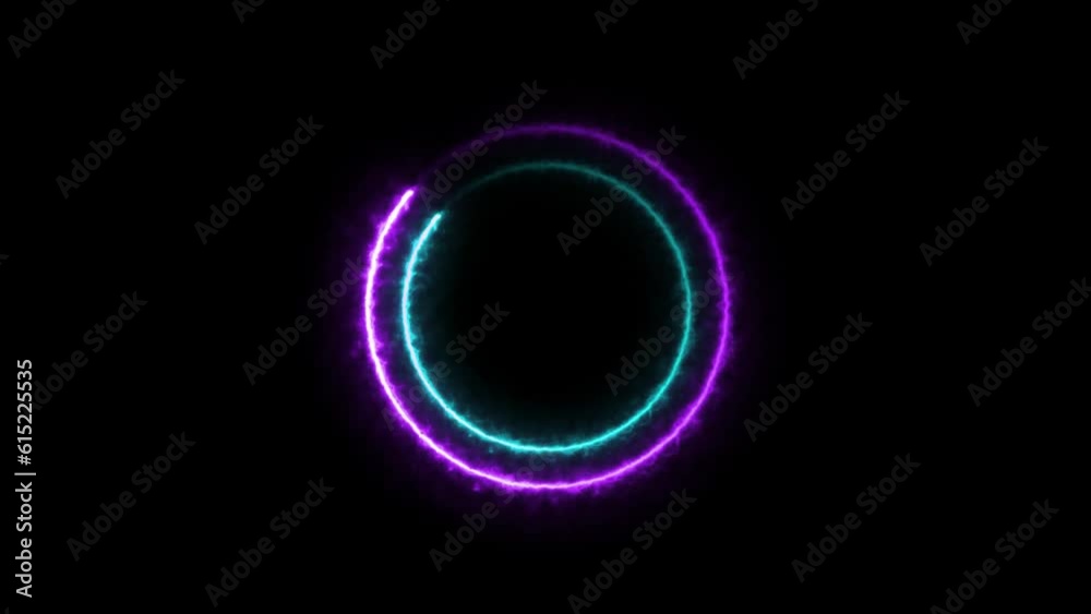 abstract neon circle frame animation background abstract neon circle frame animation background