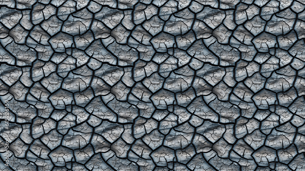 Seamless cracked dirt pattern, created with AI Generative Technology Seamless cracked dirt pattern, created with AI Generative Technology