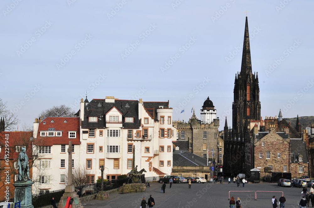 View of old town of Edinburgh Scotland