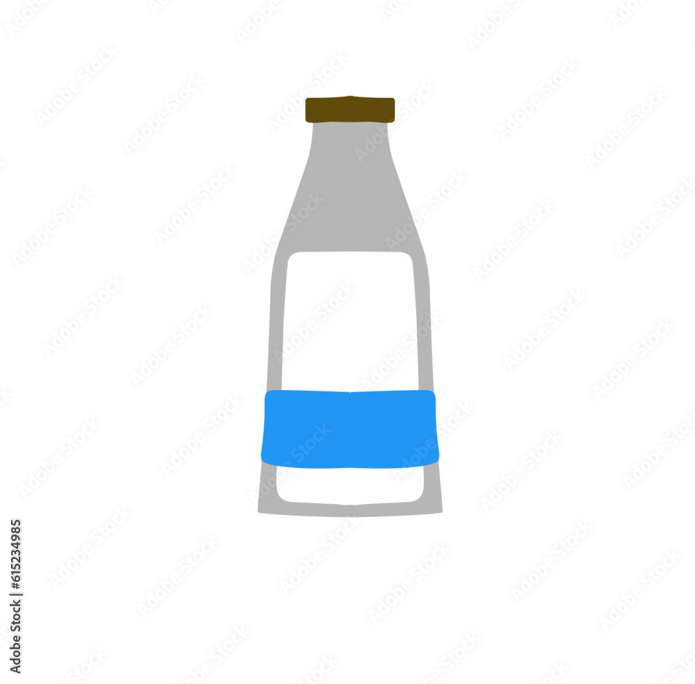 Illustration of a Milk Bottle Vector Illustration of a Milk Bottle Vector