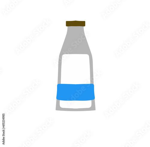 Illustration of a Milk Bottle Vector