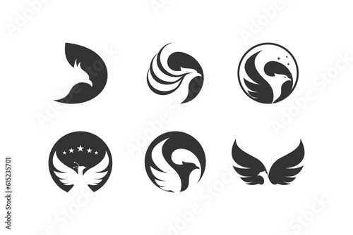 Fototapeta Naklejka Na Ścianę i Meble -  Set of phoenix logo design collection with modern concept
