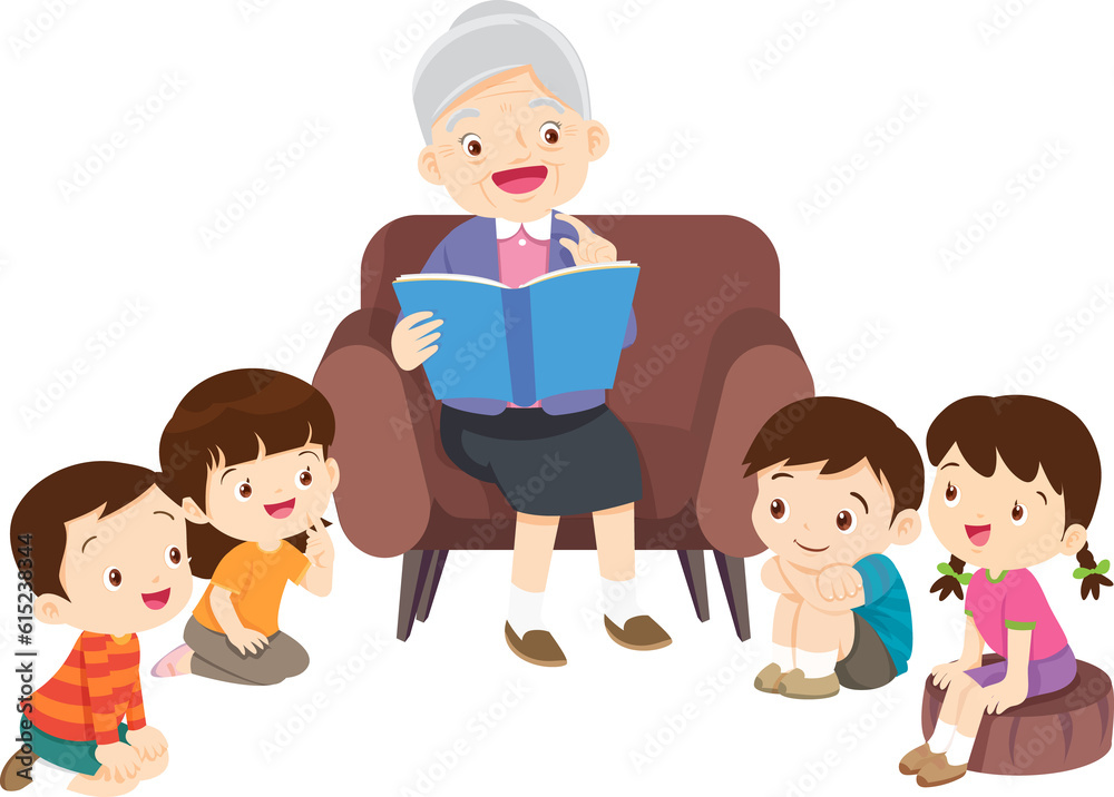 cute family sitting on sofa reading a book together cute family sitting on sofa reading a book together