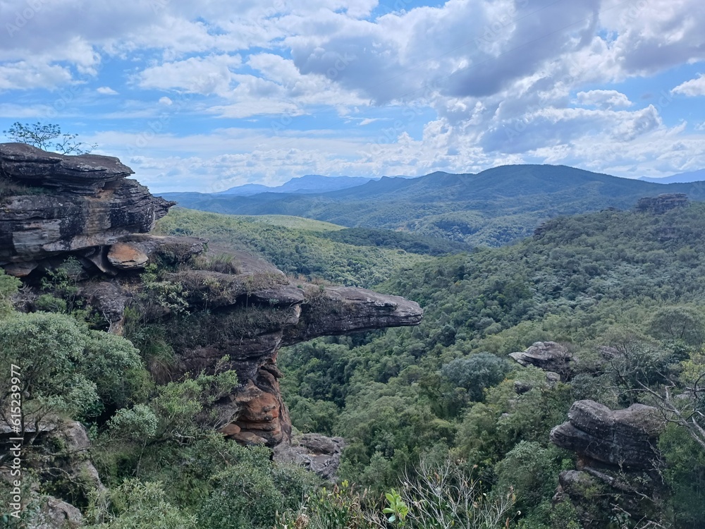 Obraz premium view of montain with rock