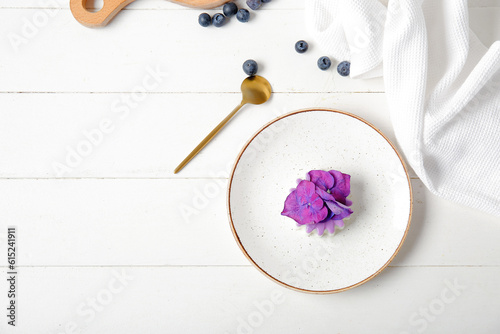 Elegant white table setting...