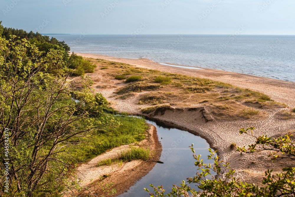 View to the baltic sea from Saulkrasti white dune, Latvia