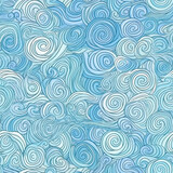 Blue swirl seamless pattern