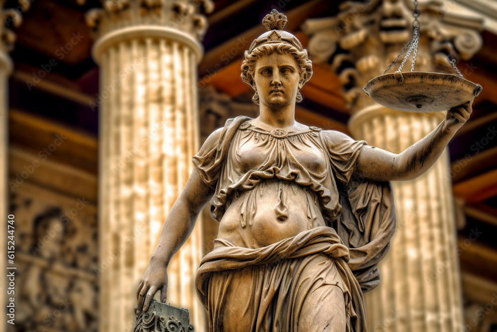 Roman legal system, with its principles and codes, influencing modern legal frameworks Generative AI