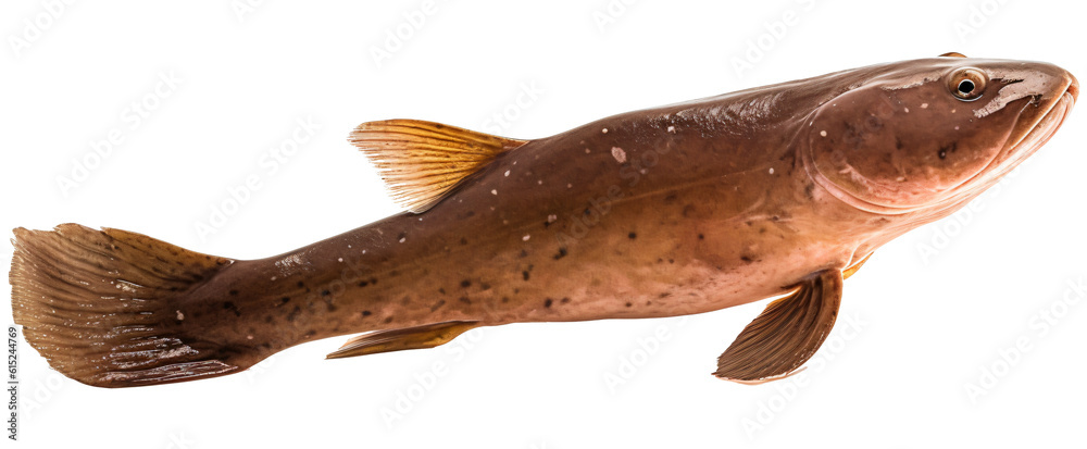 Catfish isolated on the transparent background PNG. AI generative. Catfish isolated on the transparent background PNG. AI generative.
