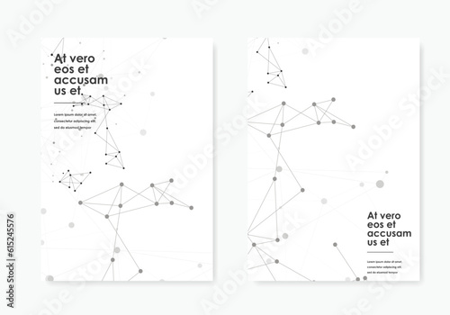 Black connect dot line connect on grey cover templates. Abstract vector background. Technology concept design. Communication and social network concept. Futuristic technology
