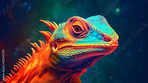 portrait of a iguana