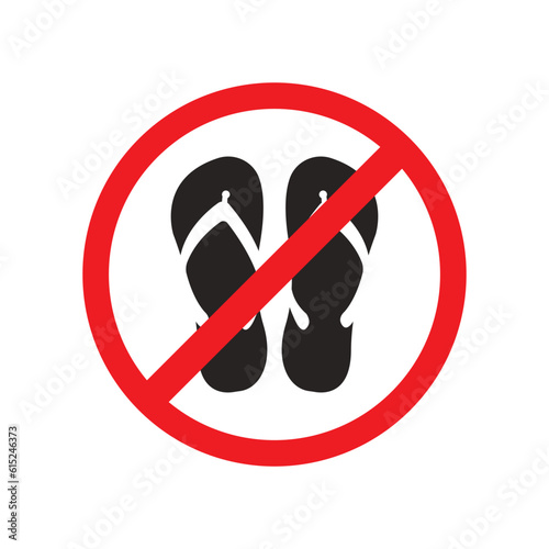 no flip flops icon