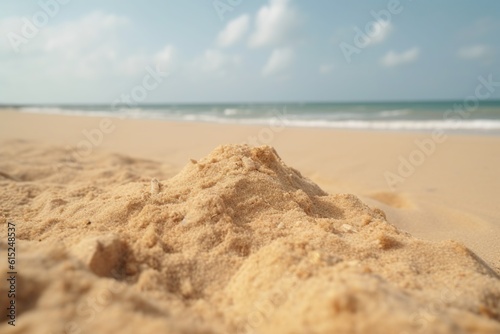 Close up beach sand Generative ai 