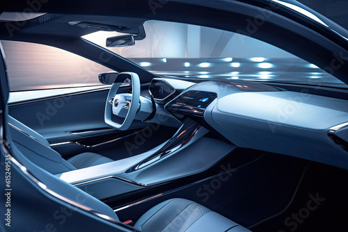 Craftsmanship and Innovation: Exploring the Seamless Interior of an Autonomous Luxury Vehicle. Generative AI