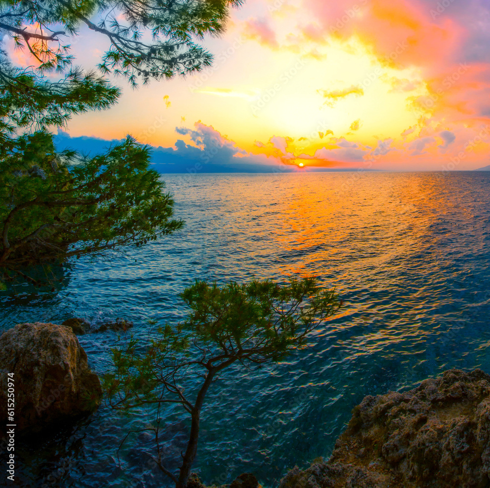 amazing summer view, scenic croatian coast, famous Brela resort, Makarska riviera, Dalmatia, Croatia, Europe...exclusive - this image is sold only on Adobe stock amazing summer view, scenic croatian coast, famous Brela resort, Makarska riviera, Dalmatia, Croatia, Europe...exclusive - this image is sold only on Adobe stock