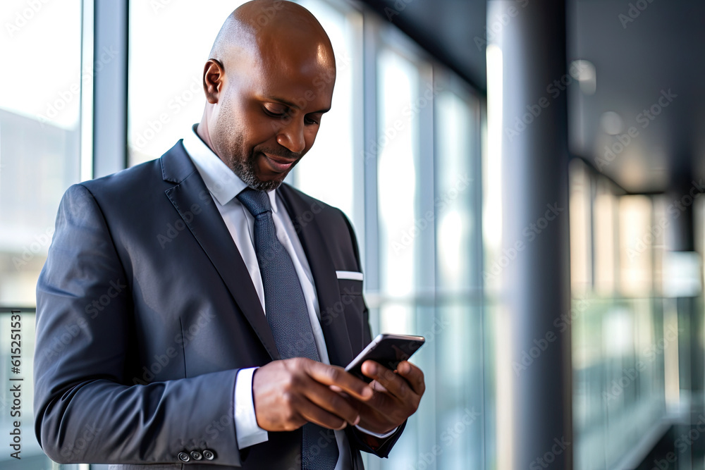 A Close-Up of a Professional Using a Smartphone. Generative AI A Close-Up of a Professional Using a Smartphone. Generative AI