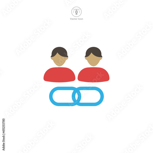 A vector illustration of an affiliate icon, symbolizing partnership, referral, or network marketing. Perfect for denoting affiliate programs, sales, or online business